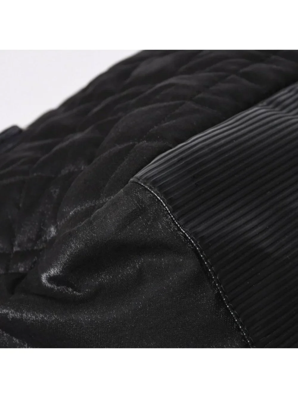 Chanel Sports Line Boston Bag Quilted Black Silver